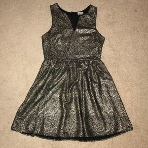Black and gold dress